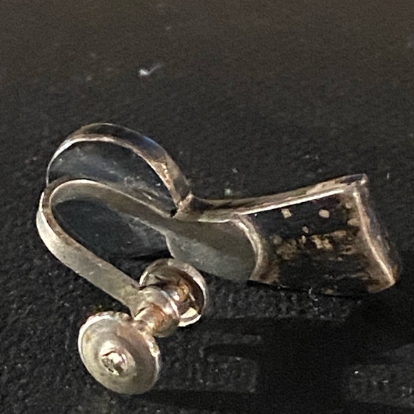 Vintage Mexico Taxco Sterling Screw-Back Earrings. - Picture 3 of 5